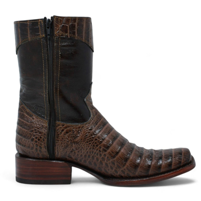 Bota Corta Dubai Imitacion Caiman Belly con Zipper - A&A Boots