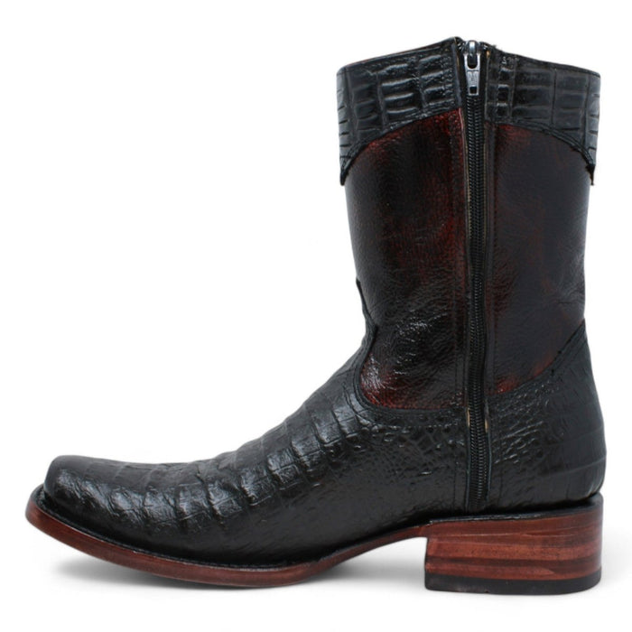 Bota Corta Dubai Imitacion Caiman Belly con Zipper - A&A Boots