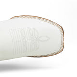 Bota de Dama Rodeo Cuadrada Blanca con Bordado - La Sierra - La Carreta