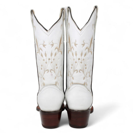 Bota de Dama Rodeo Puntal Blanca con Bordado - La Sierra - La Carreta