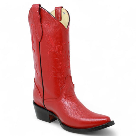 Bota de Dama Rodeo Puntal Roja con Bordado - La Sierra - La Carreta