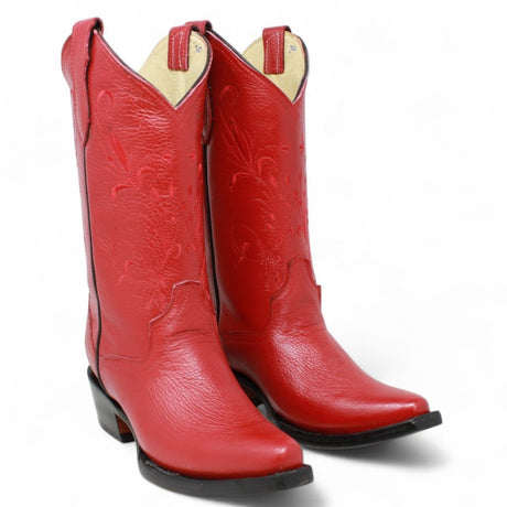 Bota de Dama Rodeo Puntal Roja con Bordado - La Sierra - La Carreta