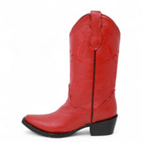Bota de Dama Rodeo Puntal Roja con Bordado - La Sierra - La Carreta