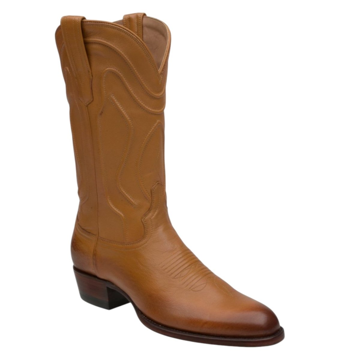 Bota de Piel Original Punta Redonda Color Amber Bachesto - Rudel & Co.