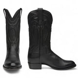 Bota de Piel Original Punta Redonda Color Negro - Bachesto - Rudel & Co.