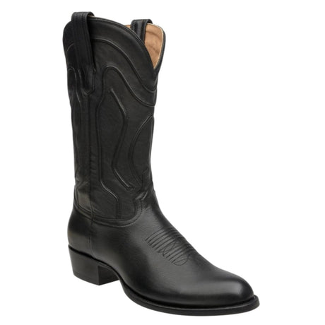 Bota de Piel Original Punta Redonda Color Negro - Bachesto - Rudel & Co.