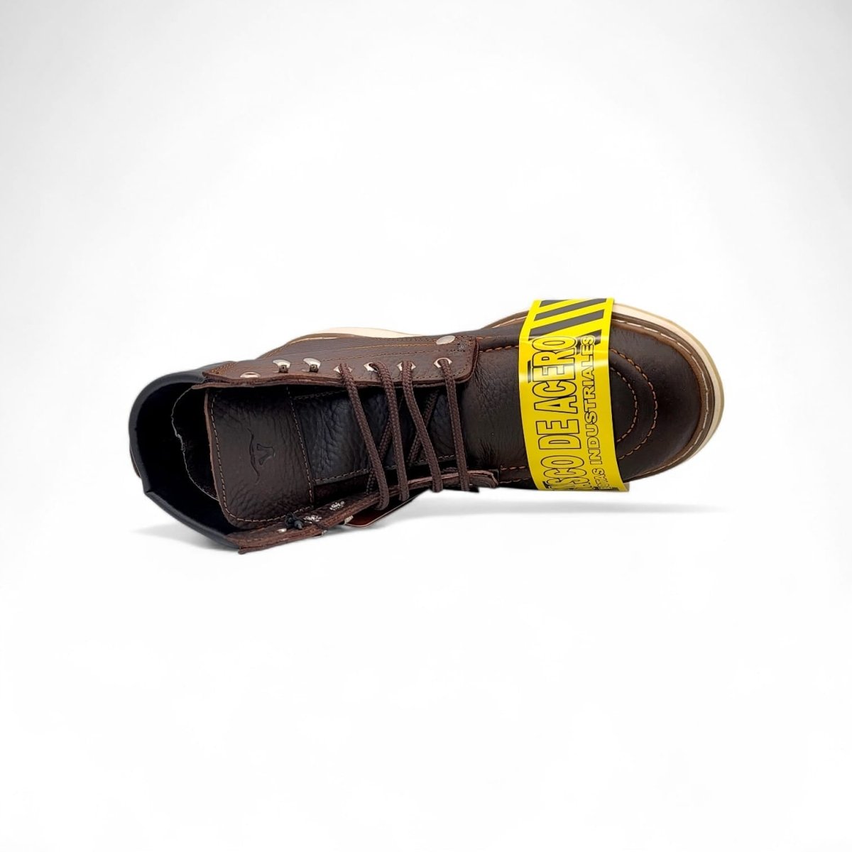 Bota de Trabajo de 6" para Hombre Punta Moc con Casquillo de Composite de Piel Genuina Color Chocolate con Suela de Hule Antiderrapante Resistente a Aceite – Hooch Boots H801C94 - Hooch