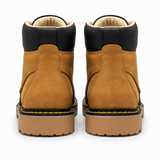 Bota de Trabajo de 6" para Hombre Punta Moc de Piel Genuina Color Miel y Negro con Suela de Hule Resistente a Aceite y Acido – Hooch Boots H60351 - Hooch