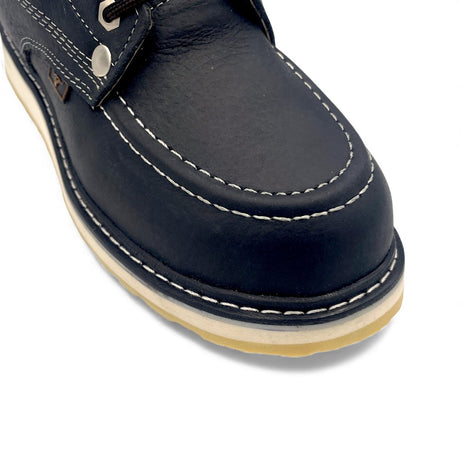 Bota de Trabajo para Hombre 6 Pulgadas Estilo Moc Toe Color Negro – Hooch Boots H80105 - Hooch Boots