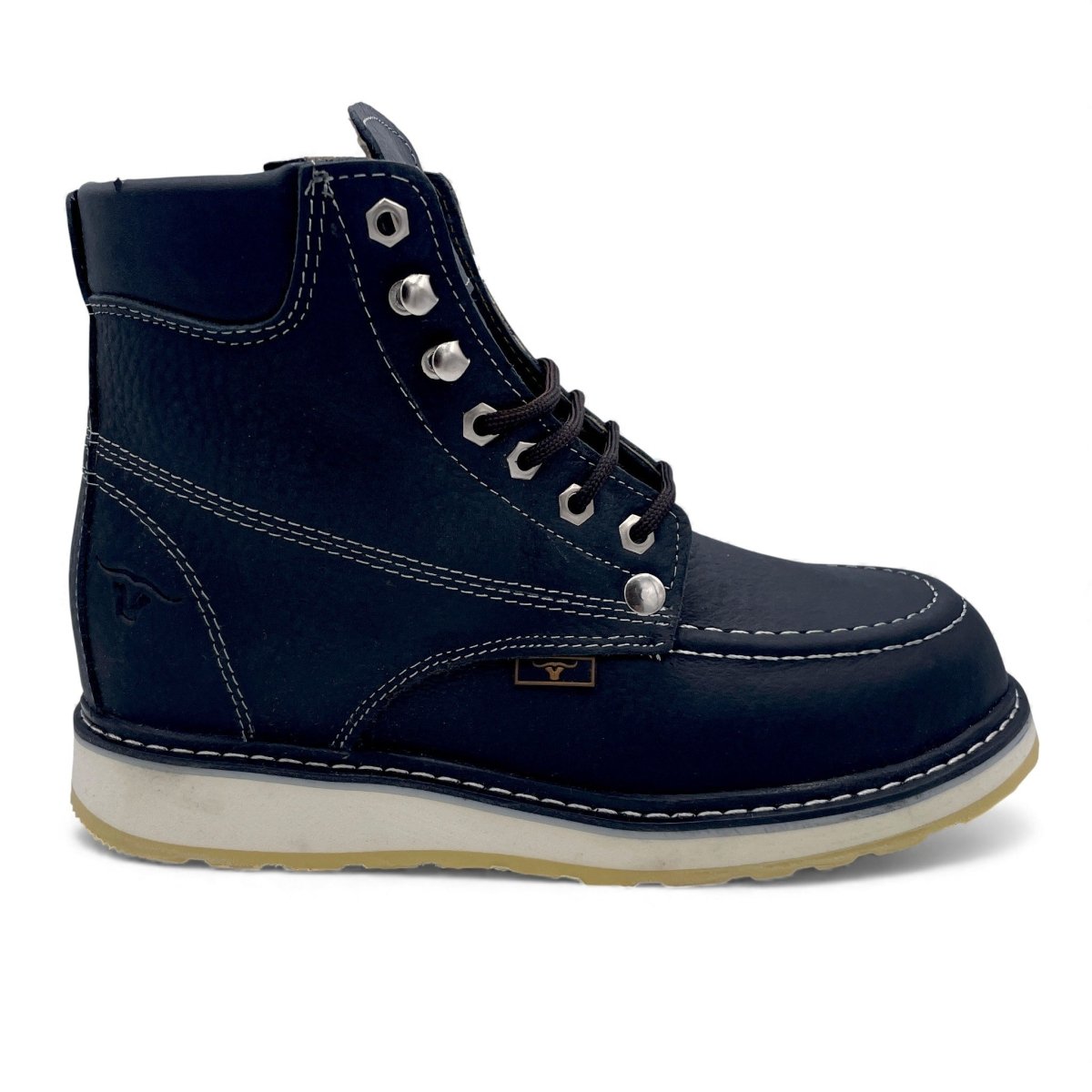 Bota de Trabajo para Hombre 6 Pulgadas Estilo Moc Toe Color Negro – Hooch Boots H80105 - Hooch Boots