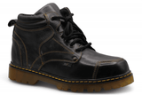 Bota de Trabajo para Hombre Punta Redonda de Piel Color Negro con Suela de Hule Transparente – Hooch Boots H60405 - Hooch