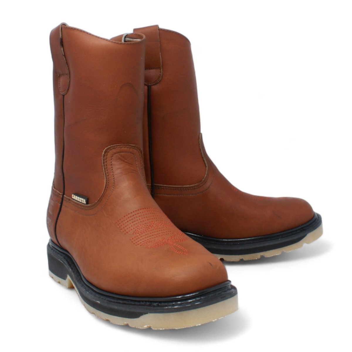 Bota Roper Punta Cuadrada de Trabajo Suela de Hule Oro — CaballoBronco.com