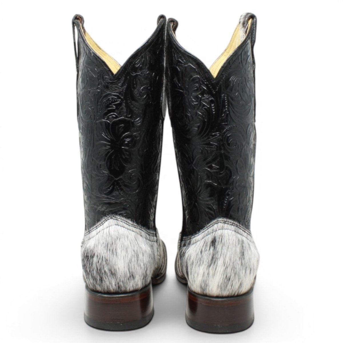 Bota Vaquera para Dama de Pelo de Vaca con Grabado Cincelado-Rodeo Imports - Rodeo Imports