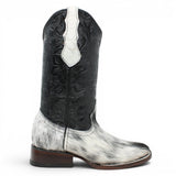 Bota Vaquera para Dama de Pelo de Vaca con Grabado Cincelado-Rodeo Imports - Rodeo Imports