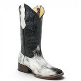 Bota Vaquera para Dama de Pelo de Vaca con Grabado Cincelado-Rodeo Imports - Rodeo Imports