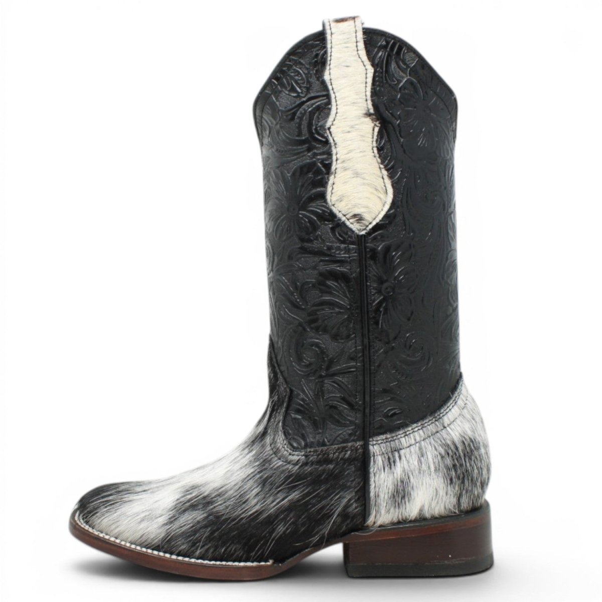 Bota Vaquera para Dama de Pelo de Vaca con Grabado Cincelado-Rodeo Imports - Rodeo Imports