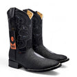 Bota Vaquera para Hombre con Punta Cuadrada Ancha Grabado Tipo Mantarraya con Perla Sencilla – Hooch Boots H529405 - Hooch