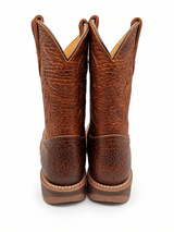 Bota Vaquera para Hombre Punta Cuadrada de Piel Bull Shoulder Color Miel con Suela de Hule – Hooch Boots H52W5183 - Hooch Boots
