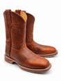 Bota Vaquera para Hombre Punta Cuadrada de Piel Bull Shoulder Color Miel con Suela de Hule – Hooch Boots H52W5183 - Hooch Boots