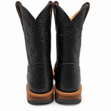 Bota Vaquera para Hombre Punta Cuadrada de Piel Bull Shoulder Color Negro con Suela de Hule – Hooch Boots H52W0583 - Hooch Boots