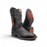 Bota Vaquera para Hombre Punta Cuadrada de Piel Genuina Diseño Petatillo con Suela de Hule – Hooch Boots - Hooch