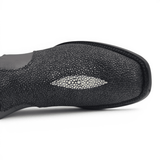 Bota Vaquera para Hombre Punta Dubai de Piel Grabado Mantarraya con Perla Sencilla y Cierre Lateral – Hooch Boots H580594 - Hooch