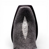 Bota Vaquera para Hombre Punta Dubai de Piel Grabado Mantarraya con Perla Sencilla y Cierre Lateral – Hooch Boots H580594 - Hooch