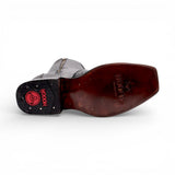 Bota Vaquera para Hombre Punta Dubai de Piel Grabado Mantarraya con Perla Sencilla y Cierre Lateral – Hooch Boots H580594 - Hooch
