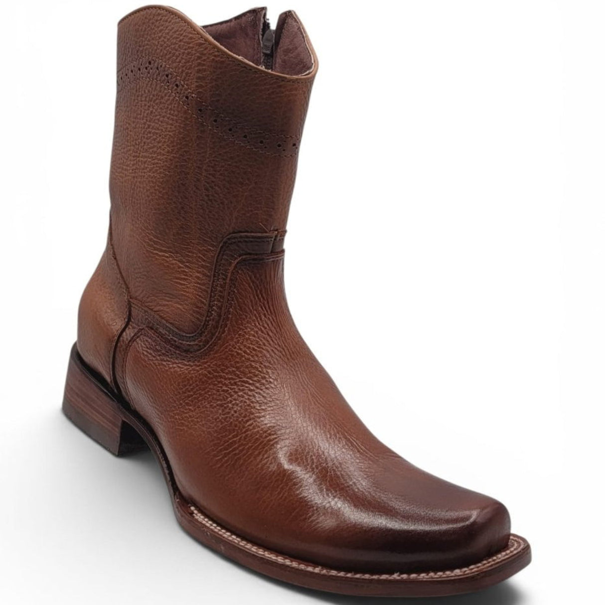 Bota Vaquera para Hombre Punta Dubai de Piel Privo Color Miel – Hooch Boots H52PD5195 - Hooch