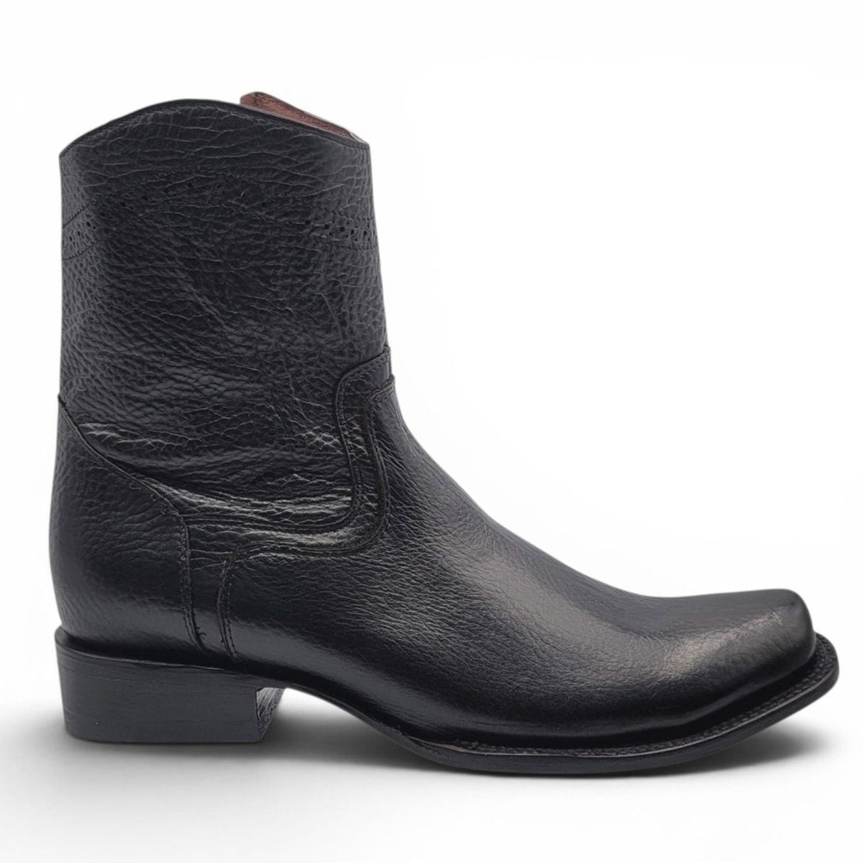 Bota Vaquera para Hombre Punta Dubai de Piel Privo Color Negro – Hooch Boots H52PD0595 - Hooch