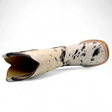 Bota Vaquera para Mujer de Piel con Pelo de Vaca y Punta Cuadrada – Hooch Boots H223304 - Hooch Boots