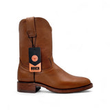 Bota Vaquera Roper para Hombre de Piel Genuina Suave Color Miel con Punta Redonda y Tacon de 1.5” – Hooch Boots H52PR5172 - Hooch