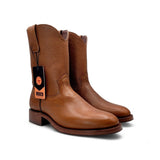Bota Vaquera Roper para Hombre de Piel Genuina Suave Color Miel con Punta Redonda y Tacon de 1.5” – Hooch Boots H52PR5172 - Hooch