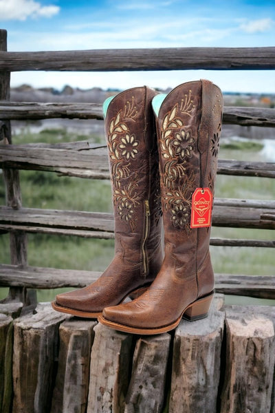 Botas Cowboy Botas Xl Tacon Botas Altas Botines Piel Marron Bota