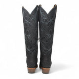 Botas Altas de Cuero Original para Mujer Color Negro Piton Q34T5705 - Quincy Boots