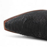 Botas Altas de Cuero Original para Mujer Color Negro Piton Q34T5705 - Quincy Boots