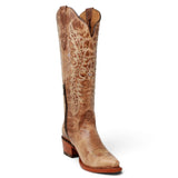 Botas Altas de Cuero Original para Mujer Color Tan Q34T5259 - Quincy Boots