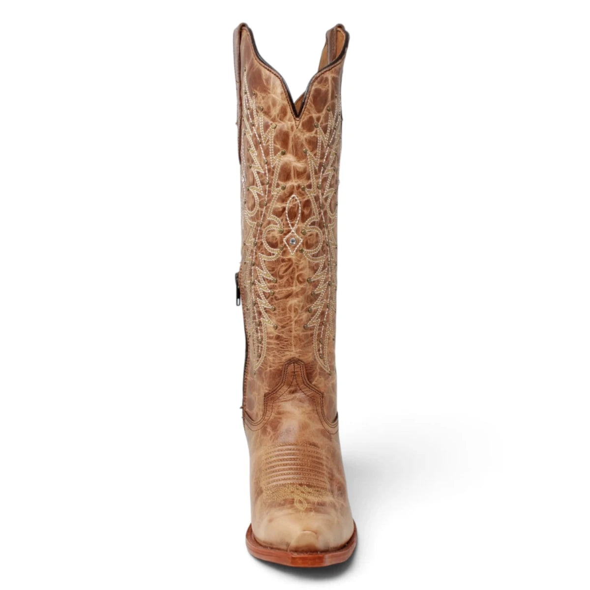 Botas Altas de Cuero Original para Mujer Color Tan Q34T5259 - Quincy Boots