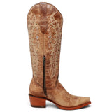Botas Altas de Cuero Original para Mujer Color Tan Q34T5259 - Quincy Boots