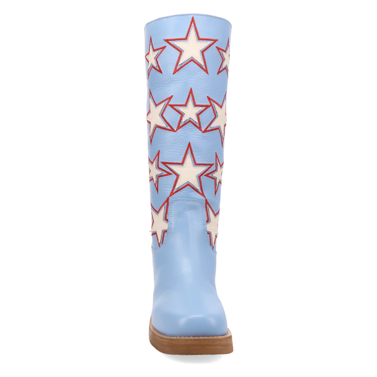 Botas American Dream de Piel Original Punta Redonda Para Dama Color Azul - Dingo - Dan Post Boots