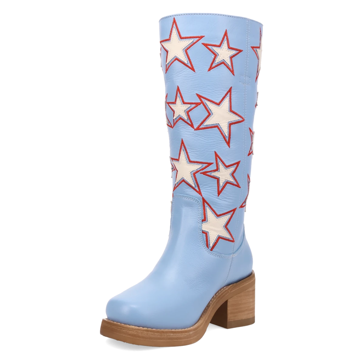Botas American Dream de Piel Original Punta Redonda Para Dama Color Azul - Dingo - Dan Post Boots