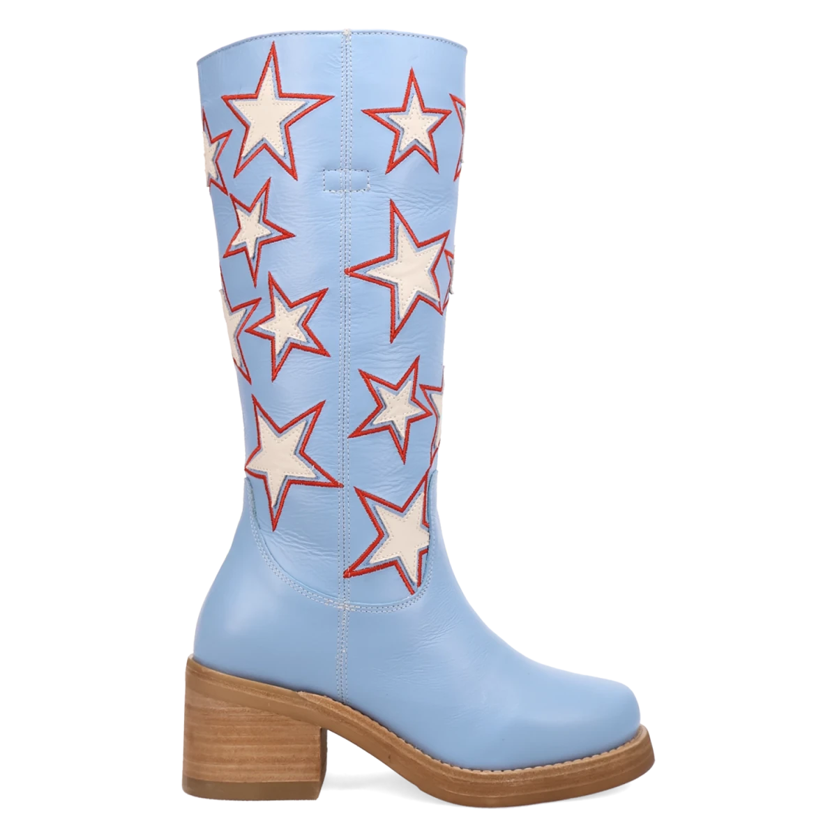 Botas American Dream de Piel Original Punta Redonda Para Dama Color Azul - Dingo - Dan Post Boots