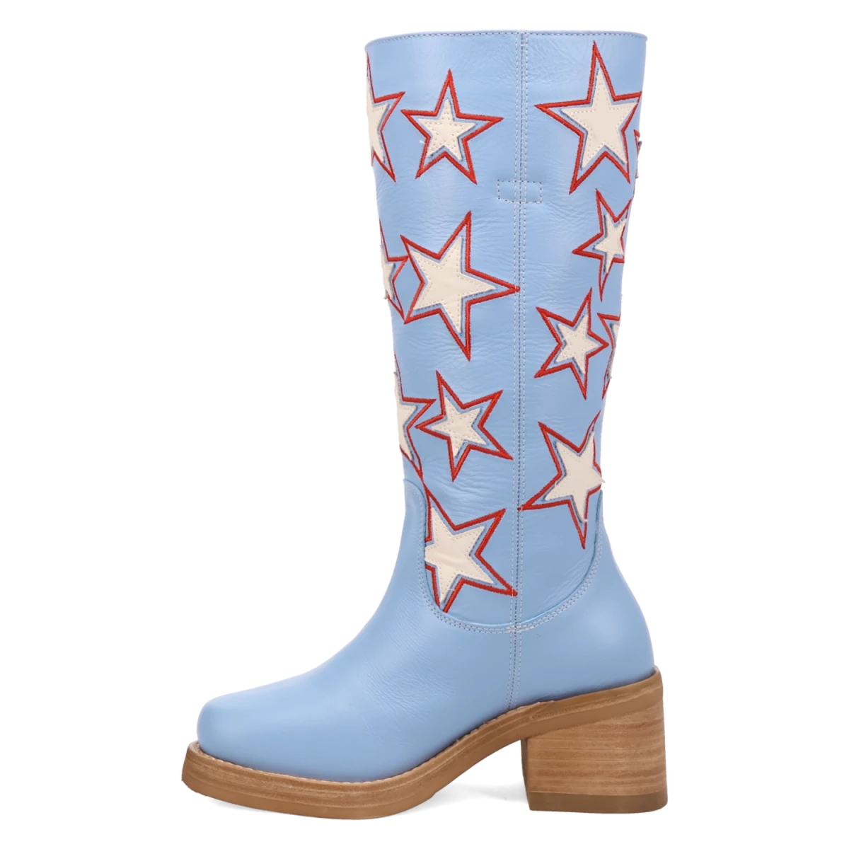 Botas American Dream de Piel Original Punta Redonda Para Dama Color Azul - Dingo - Dan Post Boots