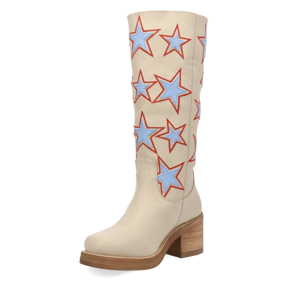 Botas American Dream de Piel Original Punta Redonda Para Dama Color Crema - Dingo - Dan Post Boots