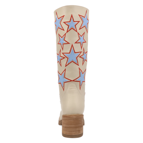 Botas American Dream de Piel Original Punta Redonda Para Dama Color Crema - Dingo - Dan Post Boots