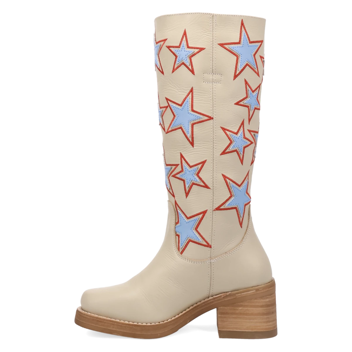 Botas American Dream de Piel Original Punta Redonda Para Dama Color Crema - Dingo - Dan Post Boots