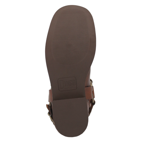 Botas Blacklist de Piel Original Punta Redonda Para Dama Color Cafe - Dingo - Dan Post Boots