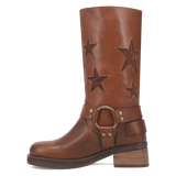 Botas Blacklist de Piel Original Punta Redonda Para Dama Color Cafe - Dingo - Dan Post Boots