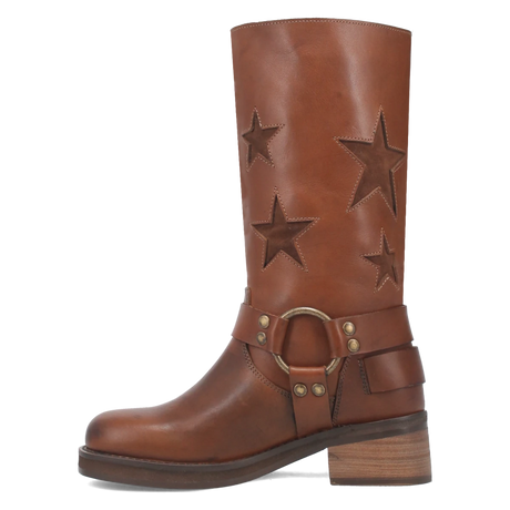 Botas Blacklist de Piel Original Punta Redonda Para Dama Color Cafe - Dingo - Dan Post Boots