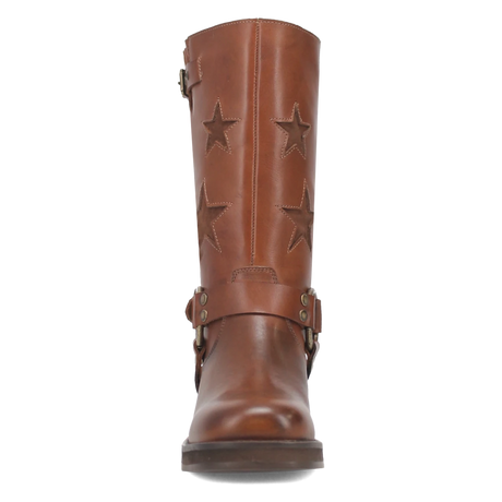 Botas Blacklist de Piel Original Punta Redonda Para Dama Color Cafe - Dingo - Dan Post Boots